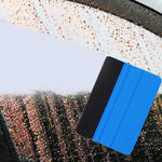 Strumento per la pulizia della pellicola per auto con raschietto in feltro blu da 3 pezzi, 10×7cm Blue Felt Scraper