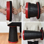 Sgabello da giardino per pesca da campeggio, pieghevole, telescopico, in plastica, 47cm(Black), 47cm(Red), 47cm(Yellow), 47cm(Green), 47cm(Purple)