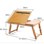 Nanzhu Tavolo per computer pieghevole Letto con slot per schede Tavolo per laptop Semplice scrivania per computer con sollevamento pigro, Small 50cm, Medium 54cm, Large 72cm