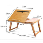 Nanzhu Tavolo per computer pieghevole Letto con slot per schede Tavolo per laptop Semplice scrivania per computer con sollevamento pigro, Small 50cm, Medium 54cm, Large 72cm