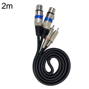 Cavo bilanciamento audio 2RCA femmina 2XLR maschio 1-20m