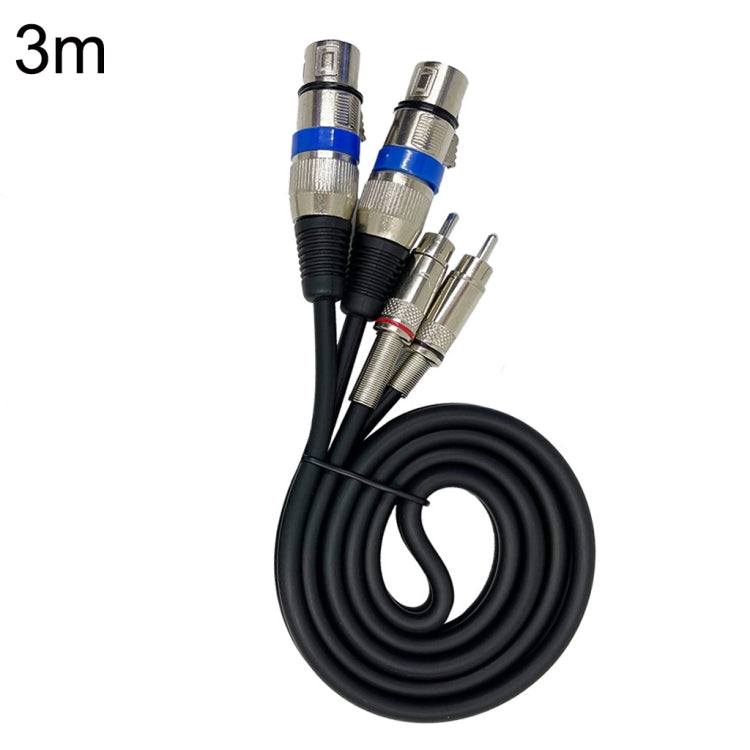 Cavo bilanciato audio 2RCA femmina 2XLR maschio 1-20 metri