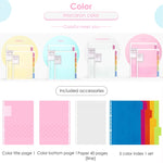Quaderno a fogli mobili Rainbow Cookie Daily Plan Diario personale, A5, B5, A4