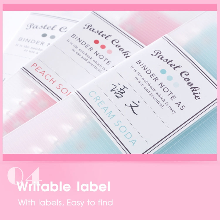 Quaderno a fogli mobili Rainbow Cookie Daily Plan Diario personale, A5, B5, A4