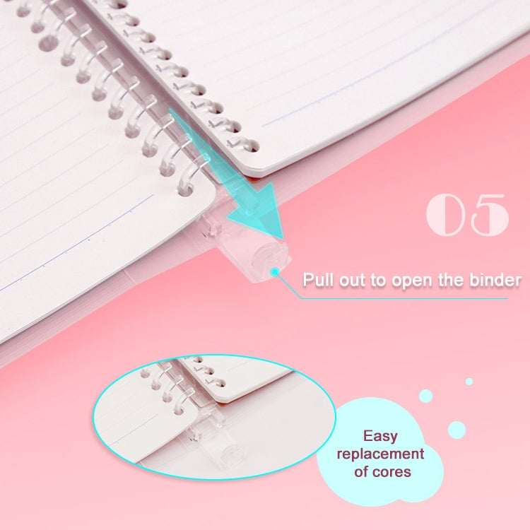 Quaderno a fogli mobili Rainbow Cookie Daily Plan Diario personale, A5, B5, A4