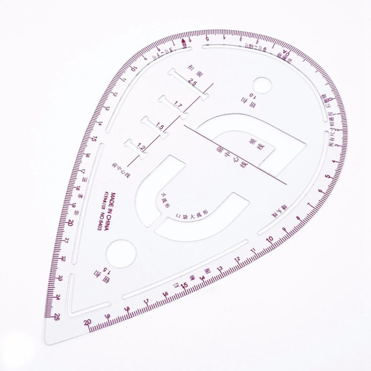 Set di 7 righelli per cucire con curva metrica, per misurare abiti su misura