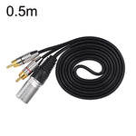 Cavo audio XLR maschio a 2 RCA maschio lunghezza variabile