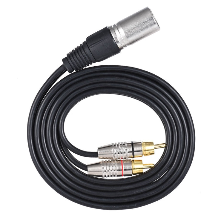 Cavo audio stereo con spina XLR maschio a 2RCA maschio, lunghezza:, 0.5m, 1m, 1.5m, 2m, 3m, 5m, 8m, 10m