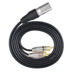 Cavo audio XLR maschio a 2 RCA maschio lunghezza variabile
