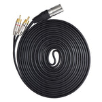 Cavo audio XLR maschio a 2 RCA maschio lunghezza variabile