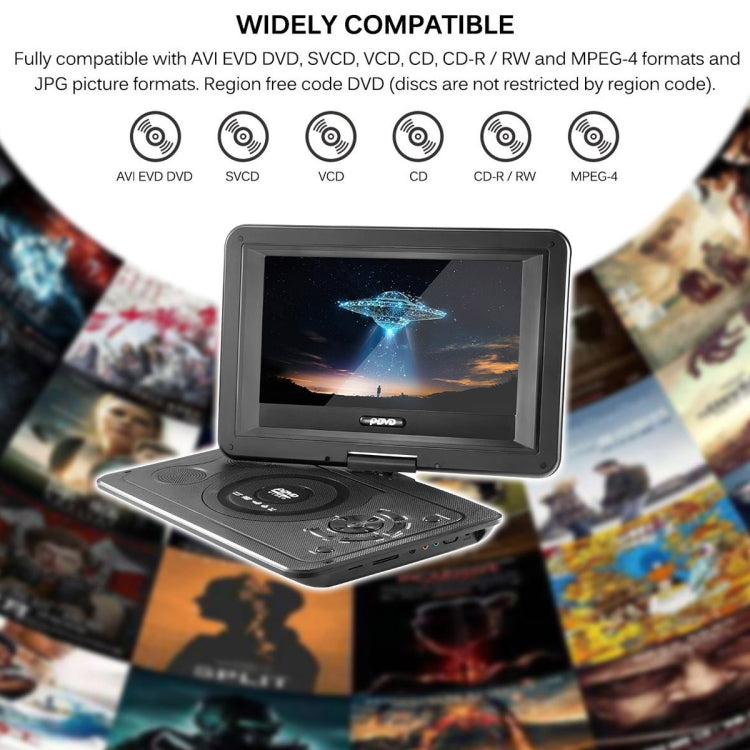 Lettore DVD EVD portatile da 13,9 pollici TV / FM / USB / Funzione di gioco, 10.1 Inch US Plug, 10.1 Inch EU Plug, 10.1 Inch UK Plug, 10.1 Inch AU Plug