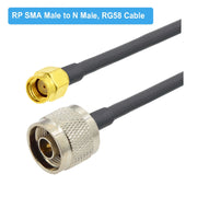 Cavo adattatore coassiale RP-SMA maschio a N maschio RG58, RP-SMA Male to N Male 0.5m, RP-SMA Male to N Male 1m, RP-SMA Male to N Male 1.5m, RP-SMA Male to N Male 3m, RP-SMA Male to N Male 5m, RP-SMA Male to N Male10m
