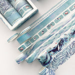 Set di 8 rotoli/scatola di nastri di carta per manuali di base, set di materiali per piccoli nastri decorativi fai-da-te per ragazze fresche, adesivi per conti a mano antichi, (Life, Green, Blue Rhythm, Dream Love, Fruity Time, Dreamland