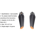 DJI originale per Air 2S / Mavic Air 2 1 paio di eliche con riduzione del rumore, For Air 2S / Mavic Air 2