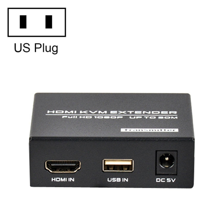 FJGEAR FJ-HKV50 Estensore da HDMI+USB a KVM 1080P IP 50M, FJ-HKV50 US Plug, FJ-HKV50 EU Plug