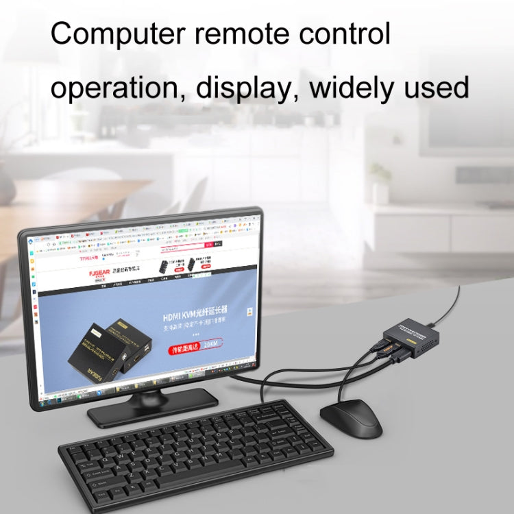FJGEAR FJ-HKV50 Estensore da HDMI+USB a KVM 1080P IP 50M, FJ-HKV50 US Plug, FJ-HKV50 EU Plug