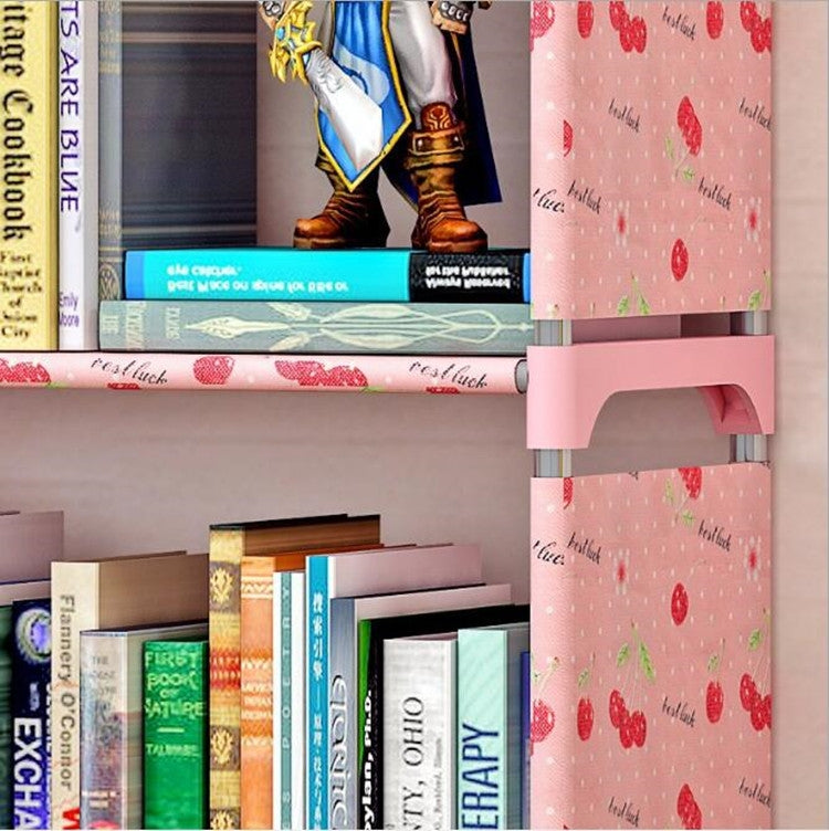 Portaoggetti combinato multifunzionale in tubo di acciaio di plastica Scaffale per libri per studenti