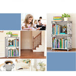 Portaoggetti combinato multifunzionale in tubo di acciaio di plastica Scaffale per libri per studenti