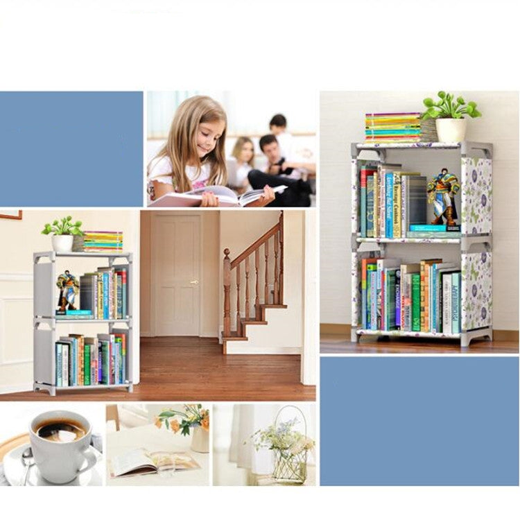 Portaoggetti combinato multifunzionale in tubo di acciaio di plastica Scaffale per libri per studenti