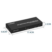 FJGEAR FJ-4K204 Distributore di switch HDMI audio HD 4K 2 ingressi 4 uscite, FJ-4K204 EU Plug, FJ-4K204 US Plug