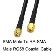 Cavo adattatore coassiale SMA maschio a RP-SMA maschio RG58, SMA Male To RP-SMA Male 0.5m, SMA Male To RP-SMA Male 1m, SMA Male To RP-SMA Male 1.5m, SMA Male To RP-SMA Male 3m, SMA Male To RP-SMA Male 5m, SMA Male To RP-SMA Male 10m