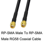 Cavo adattatore coassiale RP-SMA maschio a RP-SMA maschio RG58, RP-SMA Male To RP-SMA Male 0.5m, RP-SMA Male To RP-SMA Male 1m, RP-SMA Male To RP-SMA Male 1.5m, RP-SMA Male To RP-SMA Male 3m, RP-SMA Male To RP-SMA Male 5m, RP-SMA Male To RP-SMA Male 10m