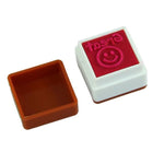 24 pezzi/scatola Commenti degli insegnanti Timbri quadrati in plastica con cartoni animati Timbri giocattolo per bambini con motivi colorati, Square Stamps