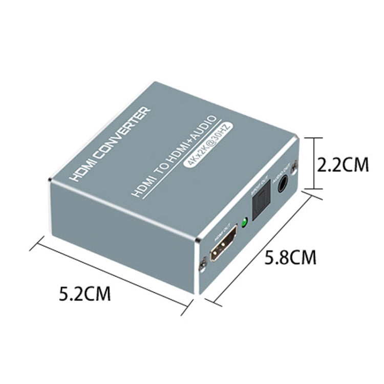 FJGEAR FJ-HDV01 Separatore audio in fibra HDMI HD 4K 30HZ, FJ-HDV01 US Plug, FJ-HDV01 EU Plug