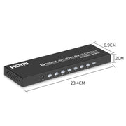FJGEAR FJ-4K801 Commutatore video HD HDMI 4K 8 ingressi 1 uscita, FJ-4K801 US Plug, FJ-4K801 EU Plug