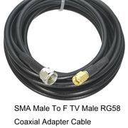 Cavo adattatore coassiale SMA maschio a F TV maschio RG58, 0.5m, 1m, 1.5m, 3m, 5m, 10m