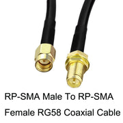 Cavo adattatore coassiale RP-SMA maschio a RP-SMA femmina RG58, RP-SMA Male To RP-SMA Female 0.5m, RP-SMA Male To RP-SMA Female 1m, RP-SMA Male To RP-SMA Female 1.5m, RP-SMA Male To RP-SMA Female 3m, RP-SMA Male To RP-SMA Female 5m                     ...