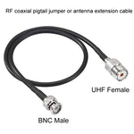 Cavo adattatore coassiale RG58 da BNC maschio a femmina UHF, 0.5m, 1m, 1.5m, 3m, 5m, 10m