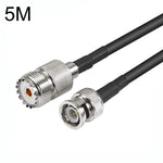 Cavo adattatore coassiale RG58 da BNC maschio a femmina UHF, 0.5m, 1m, 1.5m, 3m, 5m, 10m