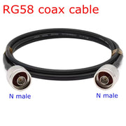 Cavo adattatore coassiale RG58 da N maschio a N maschio, 0.5m, 1m, 1.5m, 3m, 5m, 10m