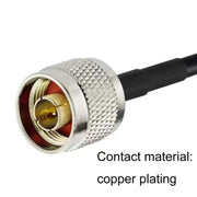 Cavo adattatore coassiale RG58 da N maschio a N maschio, 0.5m, 1m, 1.5m, 3m, 5m, 10m