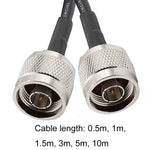 Cavo adattatore coassiale RG58 da N maschio a N maschio, 0.5m, 1m, 1.5m, 3m, 5m, 10m