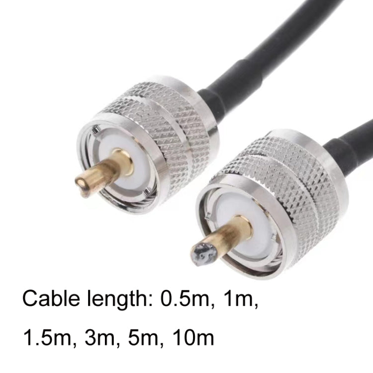 Cavo adattatore coassiale UHF maschio a maschio UHF RG58, 0.5m, 1m, 1.5m, 3m, 5m, 10m