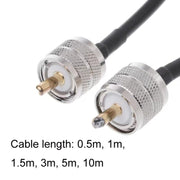 Cavo adattatore coassiale UHF maschio a maschio UHF RG58, 0.5m, 1m, 1.5m, 3m, 5m, 10m