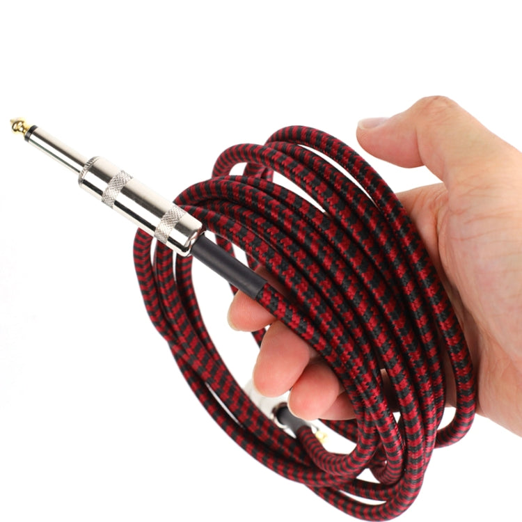 Cavo di collegamento per chitarra Cavo per chitarra audio a gomito per riduzione del rumore per prestazioni di basso folk, 0.5m(Red Black), 1m(Red Black), 3m(Red Black), 6m(Red Black), 10m(Red Black)