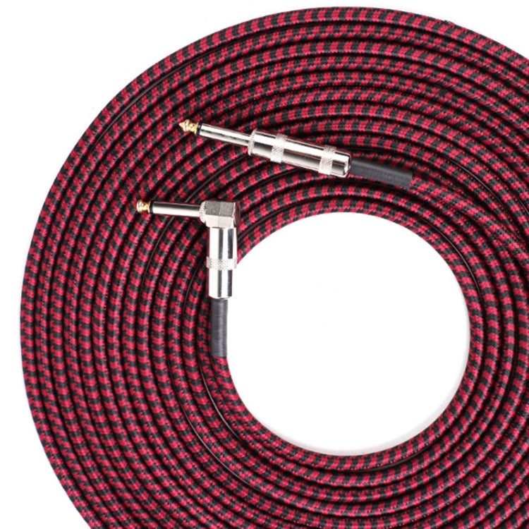 Cavo di collegamento per chitarra Cavo per chitarra audio a gomito per riduzione del rumore per prestazioni di basso folk, 0.5m(Red Black), 1m(Red Black), 3m(Red Black), 6m(Red Black), 10m(Red Black)