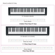 Adesivi colorati per tastiera di pianoforte per bambini, accessori per strumenti musicali, Imitation Piano Keys 61 Keys, Piano Keys 61 keys, Piano Keys 88 keys