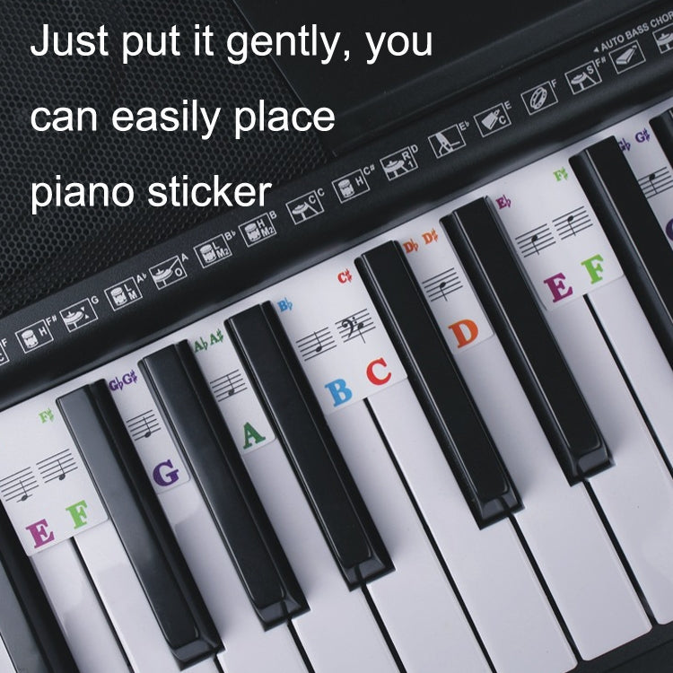 Adesivi colorati per tastiera di pianoforte per bambini, accessori per strumenti musicali, Imitation Piano Keys 61 Keys, Piano Keys 61 keys, Piano Keys 88 keys