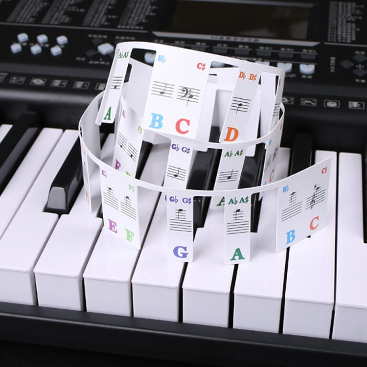 Adesivi colorati per tastiera di pianoforte per bambini, accessori per strumenti musicali, Imitation Piano Keys 61 Keys, Piano Keys 61 keys, Piano Keys 88 keys