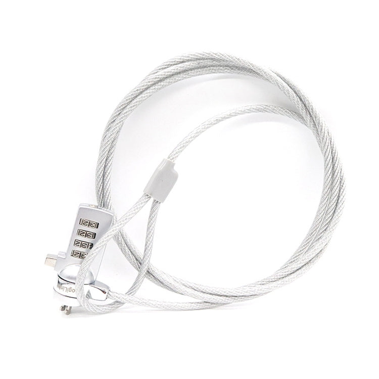 Blocco password antifurto universale per notebook con blocco computer a quattro cifre, Diameter 3.5 mm Length 1.2 m, Diameter 3.5 mm Length 1.5 m, Diameter 3.5 mm Length 1.8 m
