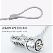 Blocco password antifurto universale per notebook con blocco computer a quattro cifre, Diameter 3.5 mm Length 1.2 m, Diameter 3.5 mm Length 1.5 m, Diameter 3.5 mm Length 1.8 m