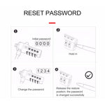 Blocco password antifurto universale per notebook con blocco computer a quattro cifre, Diameter 3.5 mm Length 1.2 m, Diameter 3.5 mm Length 1.5 m, Diameter 3.5 mm Length 1.8 m
