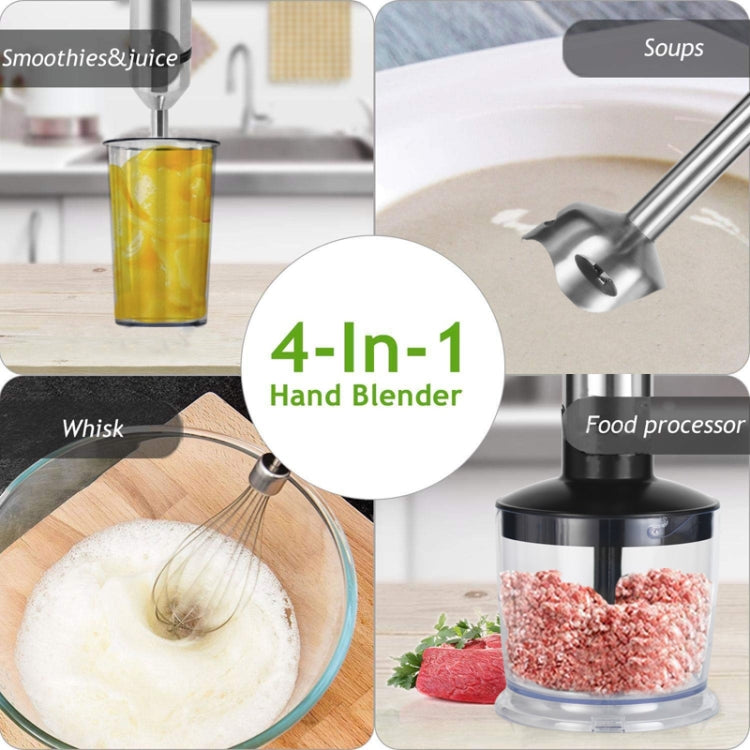 Robot da cucina multifunzionale Frullatore portatile Bastone magico staccabile Bastone da cucina in acciaio inossidabile a velocità variabile a 5 velocità, spina CN, Handheld Blender