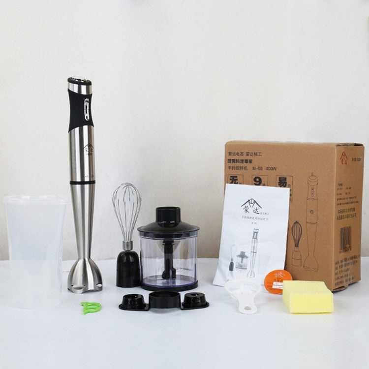 Robot da cucina multifunzionale Frullatore portatile Bastone magico staccabile Bastone da cucina in acciaio inossidabile a velocità variabile a 5 velocità, spina CN, Handheld Blender