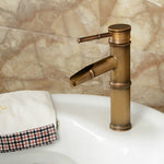 Rubinetto in rame per lavabo a cascata in bambù con acqua calda e fredda antica retrò, Breaking 2 Knots, Breaking 3 Knots, Early 2 Knots, Early 3 Knots, Elbow 2 Knots, Elbow 3 Knots