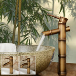 Rubinetto in rame per lavabo a cascata in bambù con acqua calda e fredda antica retrò, Breaking 2 Knots, Breaking 3 Knots, Early 2 Knots, Early 3 Knots, Elbow 2 Knots, Elbow 3 Knots
